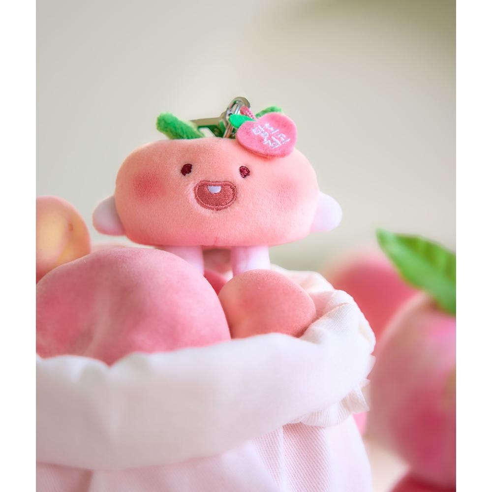 Kakao Friends - Peach Fresh Flat Peach Doll Keyring (Little Apeach)