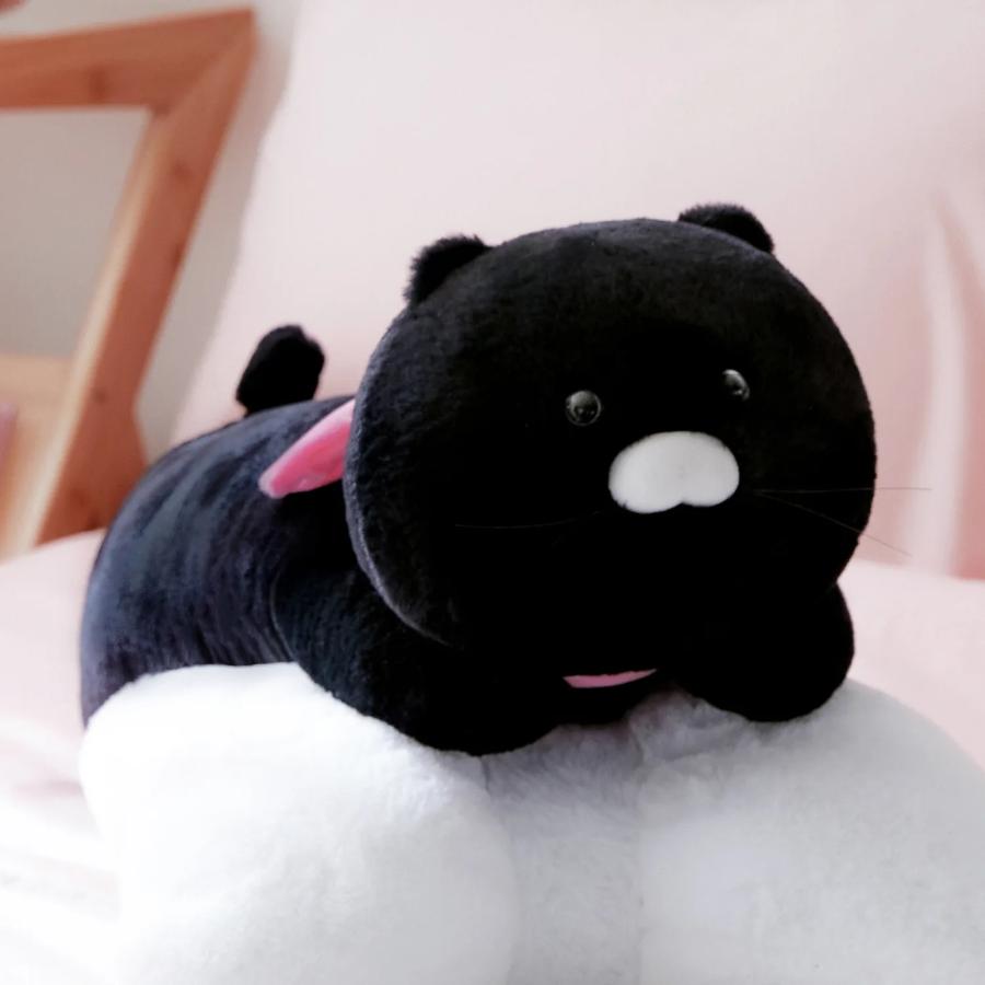Kakao Friends - Black Choon Pink Ribbon Pillow (Choonsik)