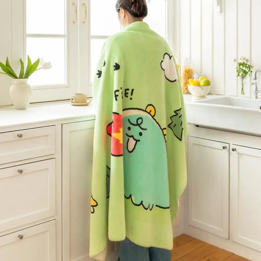 Kakao Friends - Jordy Dino Large Fleece Blanket - Kakao Friends - Blanket - Harumio