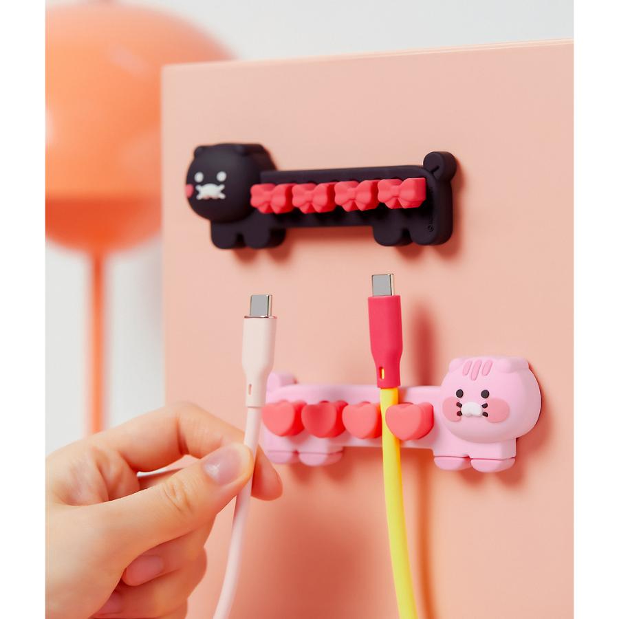 Kakao Friends - Black Choon Cable Holder 2-Piece Set (Choonsik)
