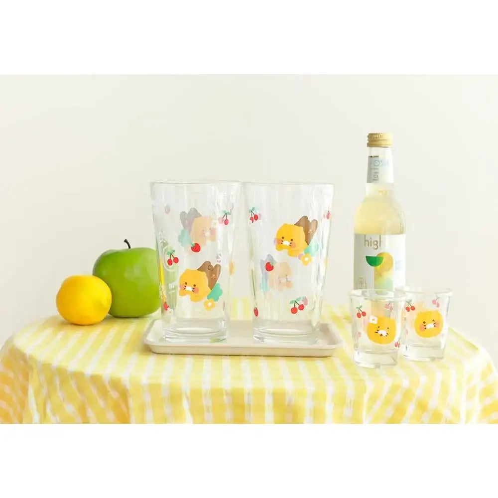 Kakao Friends - Choonsik Glass Cup 4P Set - Kakao Friends - Glass Cup - Harumio