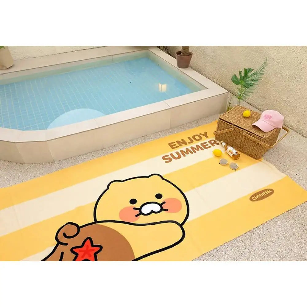 Kakao Friends - Choonsik Beach Towel - Kakao Friends - Home & Living, Accessories - Harumio