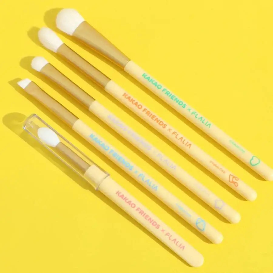 FLALIA x Kakao Friends - Hey Look At Me Lip & Eye Brush Kit 5 Types - Kakao Friends - Makeup Brushes - Harumio