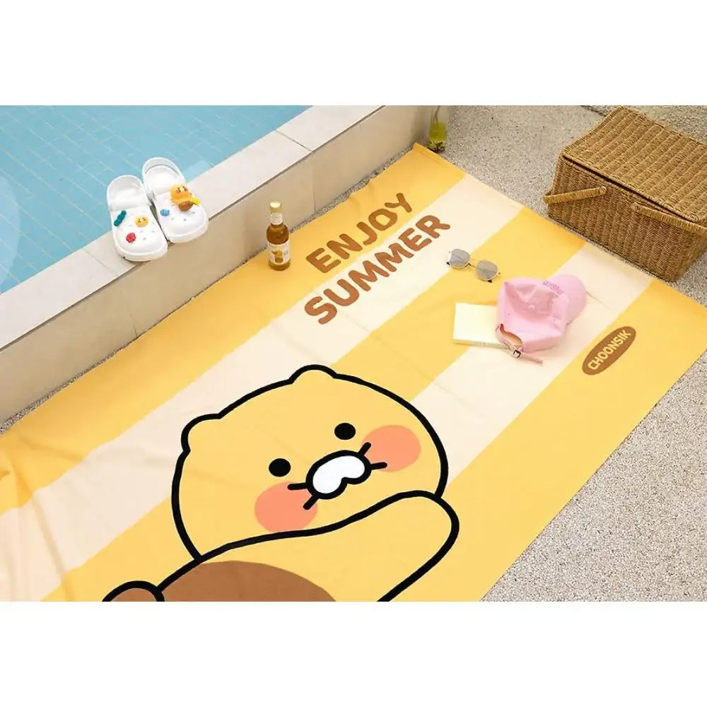 Kakao Friends - Choonsik Beach Towel - Kakao Friends - Home & Living, Accessories - Harumio