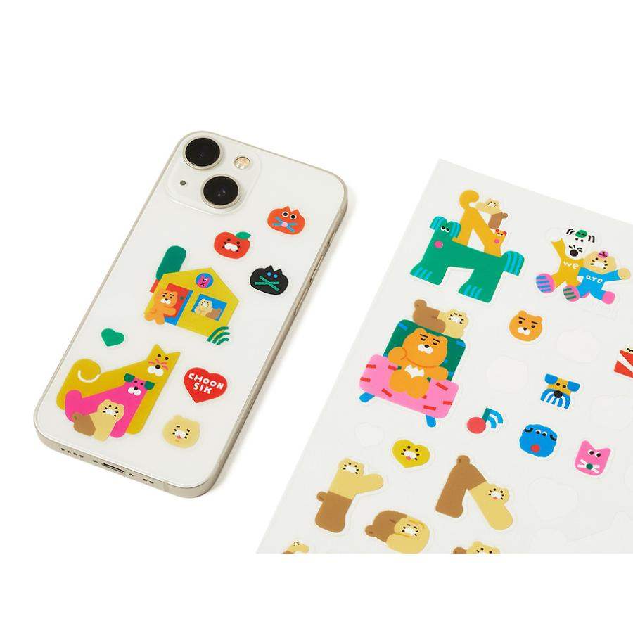 Daye Kim x Kakao Friends - Ryan & Choonsik Transparent Sticker - Daye Kim x Kakao Friends - Sticker - Harumio