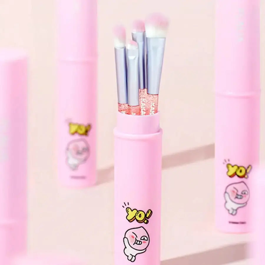FLALIA x Kakao Friends - Apeach Brush Kit 4 Types - Kakao Friends - Makeup Brushes - Harumio