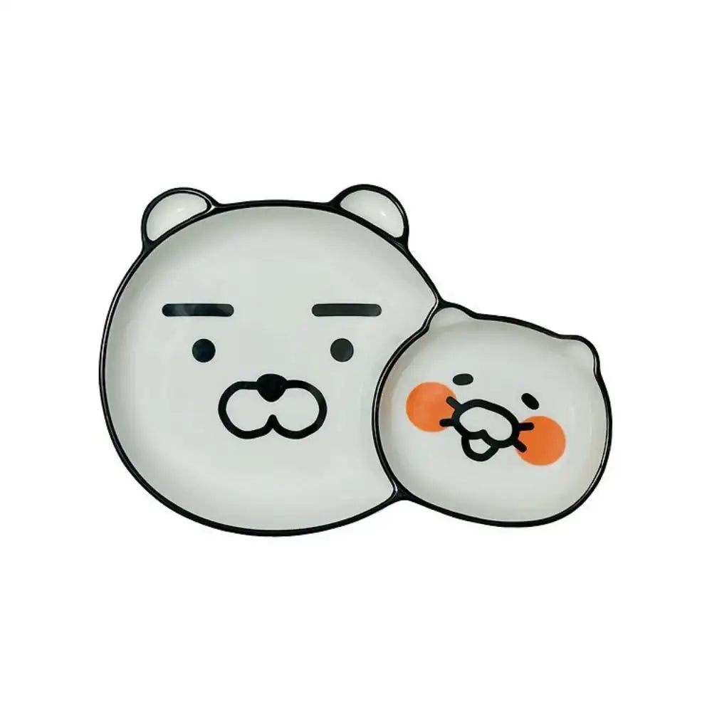 Kakao Friends - Doodle Doodle Ryan & Choonsik Sharing Plate - Kakao Friends - Plates - Harumio