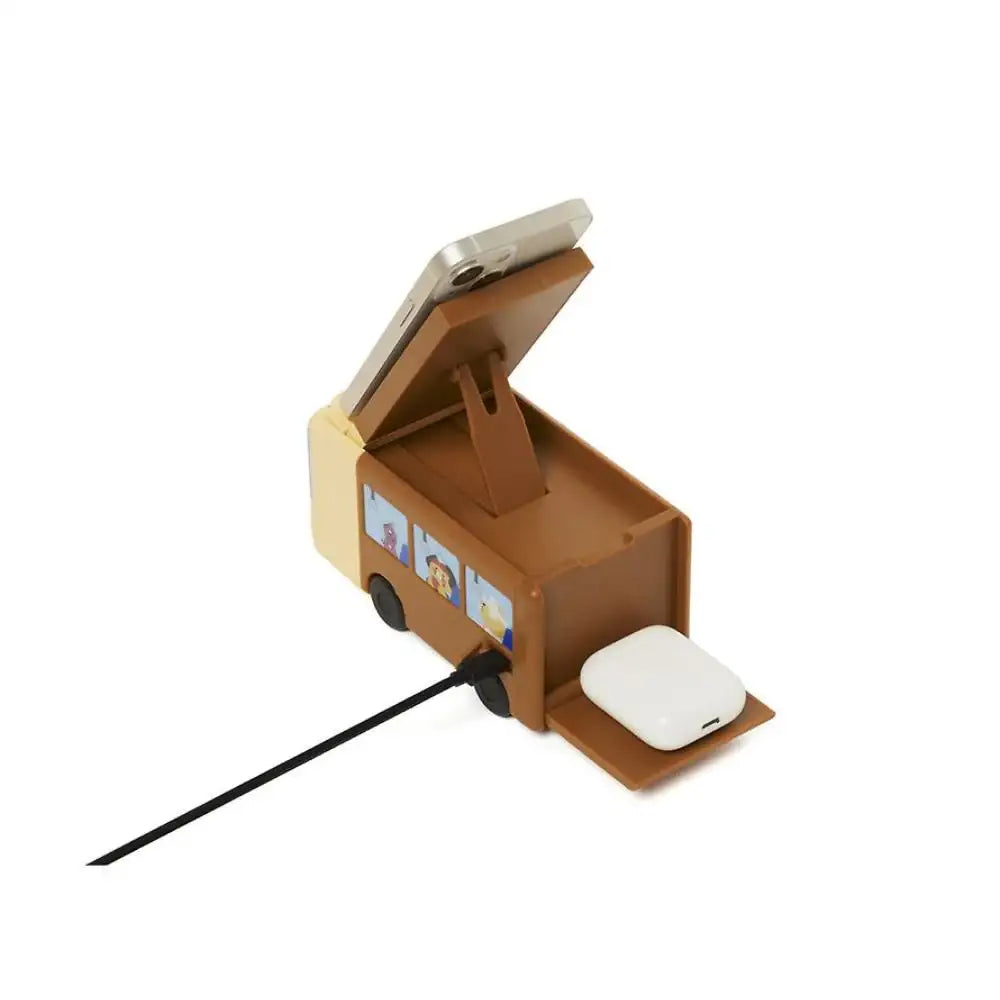 Kakao Friends - Choonsik Bus 2 in 1 Wireless Charging LED Clock - Kakao Friends - Wireless Charger - Harumio