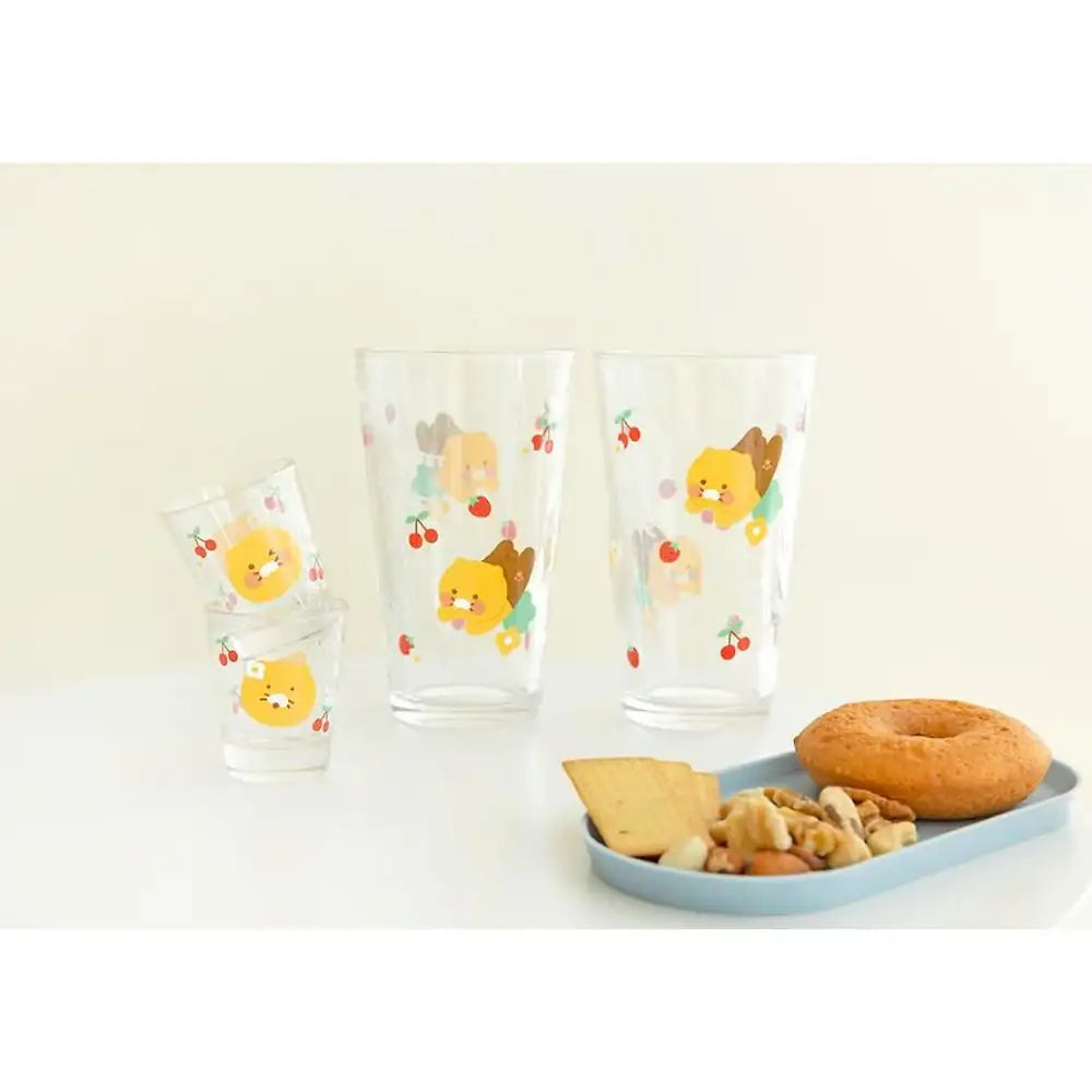 Kakao Friends - Choonsik Glass Cup 4P Set - Kakao Friends - Glass Cup - Harumio