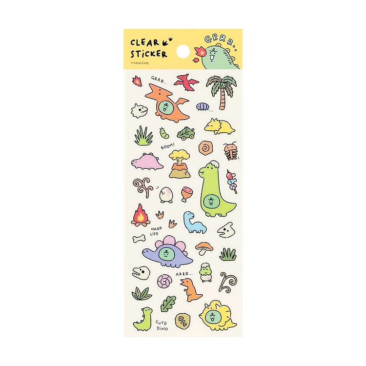 Kakao Friends - Jordy Dino Transparent Sticker