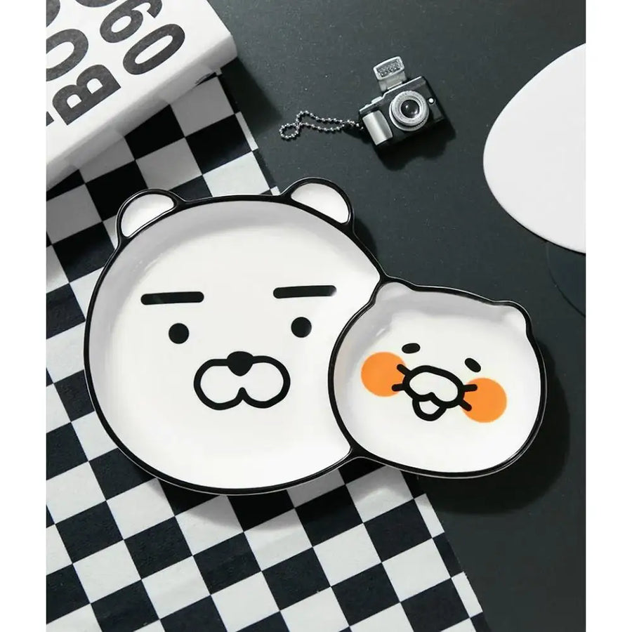 Kakao Friends - Doodle Doodle Ryan & Choonsik Sharing Plate - Kakao Friends - Plates - Harumio