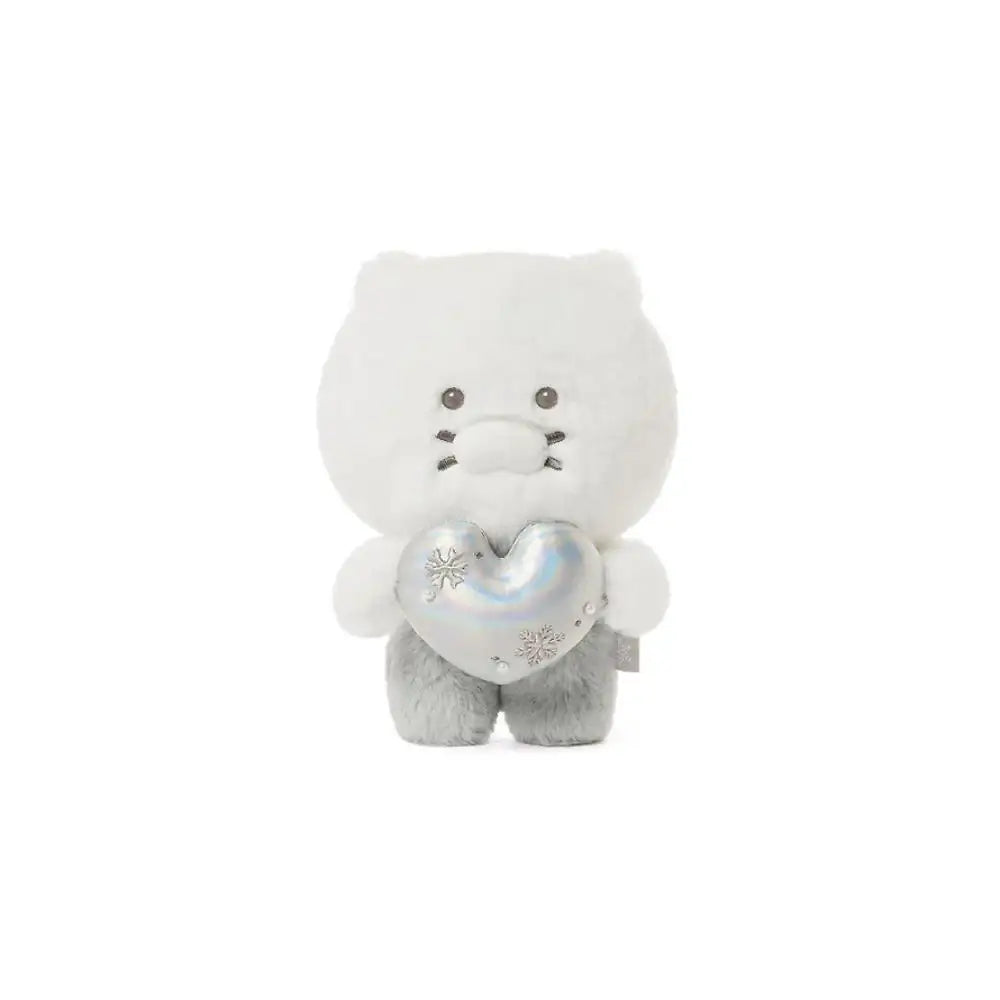 Kakao Friends - White Silver Snowflake Heart Plush Doll - Kakao Friends - Plush Doll - Harumio