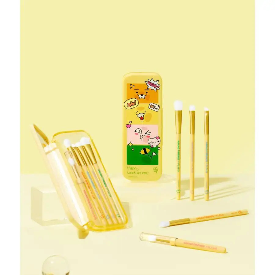 FLALIA x Kakao Friends - Hey Look At Me Lip & Eye Brush Kit 5 Types - Kakao Friends - Makeup Brushes - Harumio