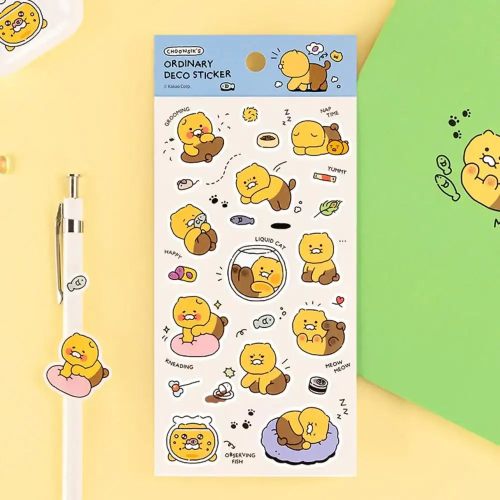Kakao Friends - Choonsik Ordinary Deco Sticker - Kakao Friends - Sticker - Harumio