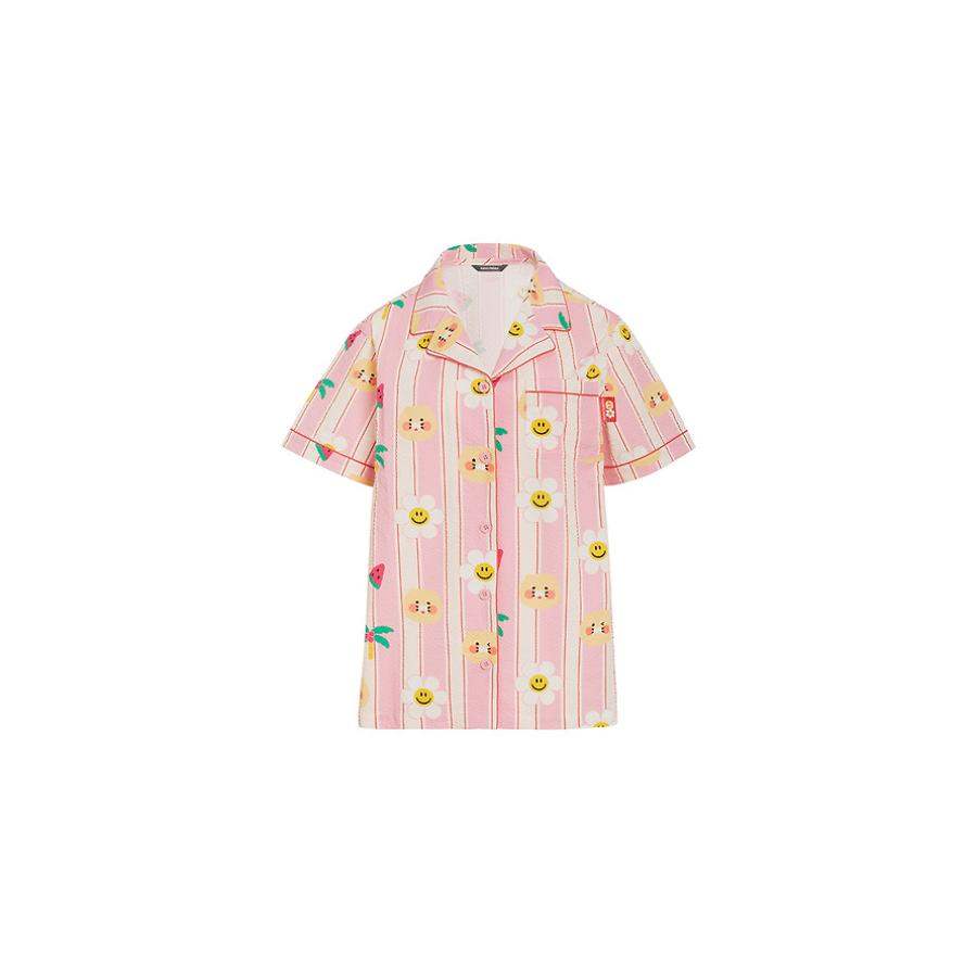 Wiggle Wiggle x Kakao Friends - Choonsik Cooling Pajamas Set (Pink) - Wiggle Wiggle x Kakao Friends - Pajama Set - Harumio