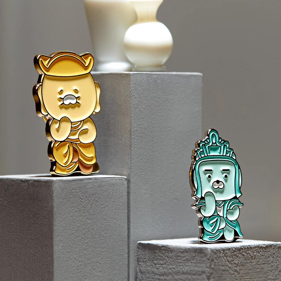 MU:DS x Kakao Friends - Pensive Bodhisattva Badge 2-P Set (Ryan & Choonsik)
