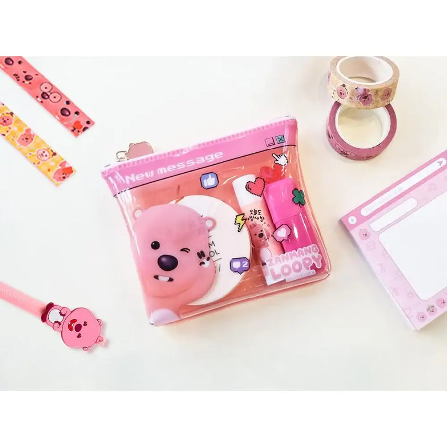 Kakao Friends x Zanmang Loopy - PVC Pouch & Note Set - Kakao Friends - Note set - Harumio