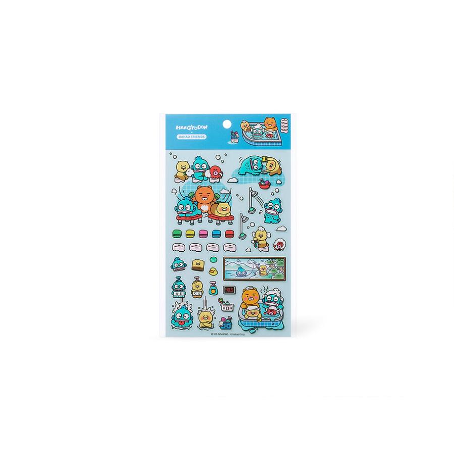 HANGYODON X Kakao Friends - Ryan & Choonsik Blue Transparent Sticker