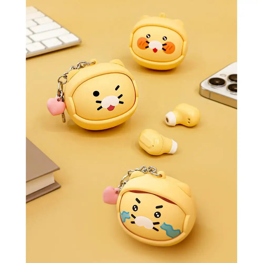 Kakao Friends - Choonsik Face Moving Wireless Earphones Keyring - Kakao Friends - Earphones - Harumio
