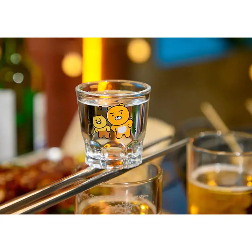 Kakao Friends - Ryan & Choonsik Soju & Beer Glass 4P-Set - Kakao Friends - Glass Cup - Harumio