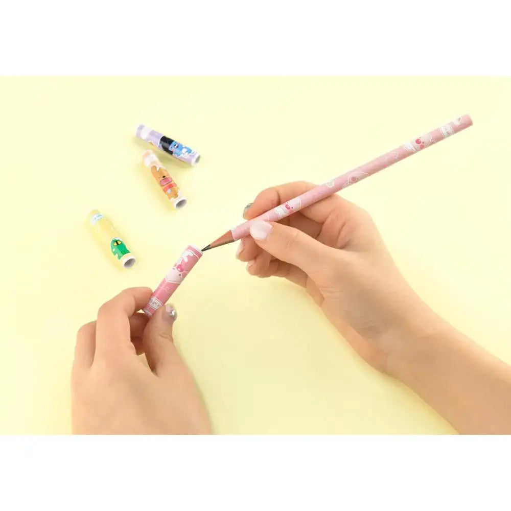 Kakao Friends - Lovely 4-Pencil Set (Little Apeach & Little Tube) - Kakao Friends - Home & Living, Accessories - Harumio