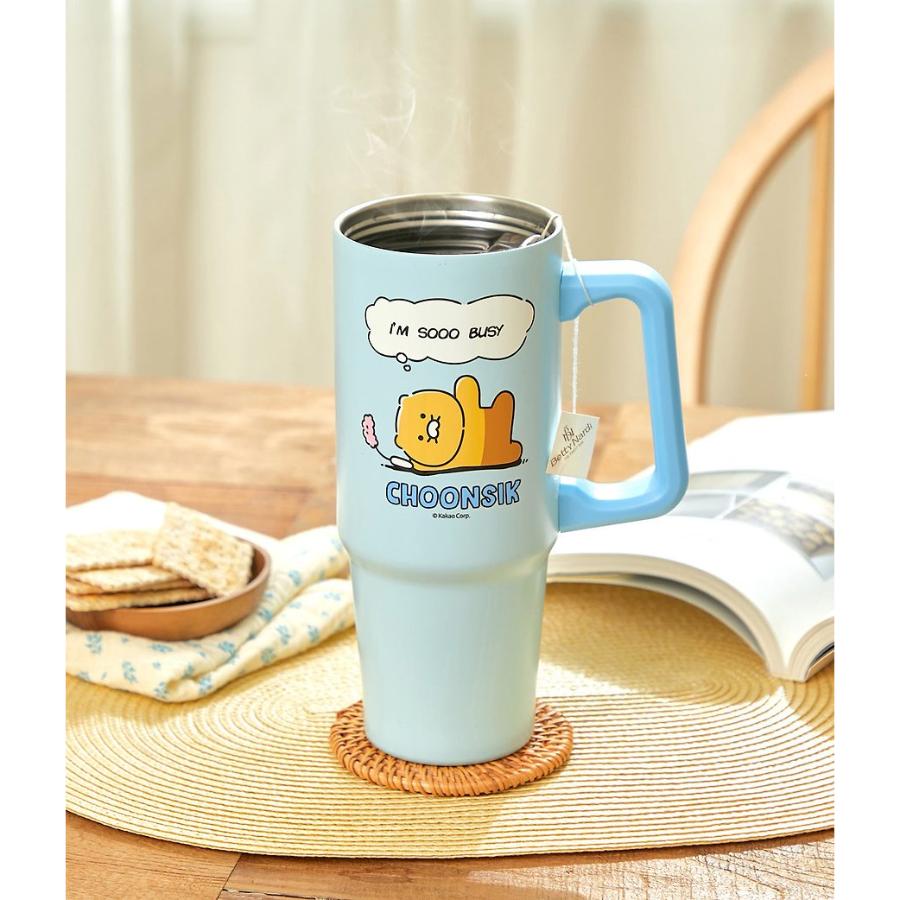 Kakao Friends - Choonsik Blue Large Capacity Handle Tumbler