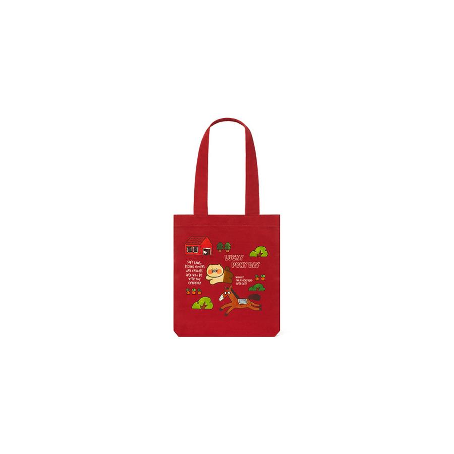 Kakao Friends - Lucky Pony Day Choonsik Burgundy Eco Bag