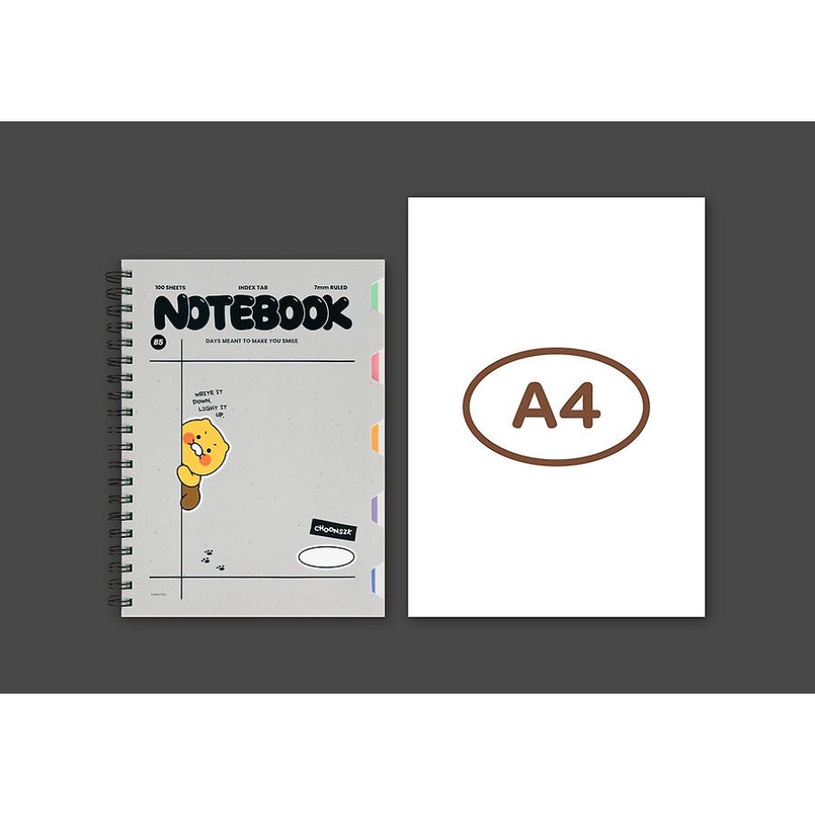 Kakao Friends - Monotone PP Cover Spring Notebook (Choonsik)