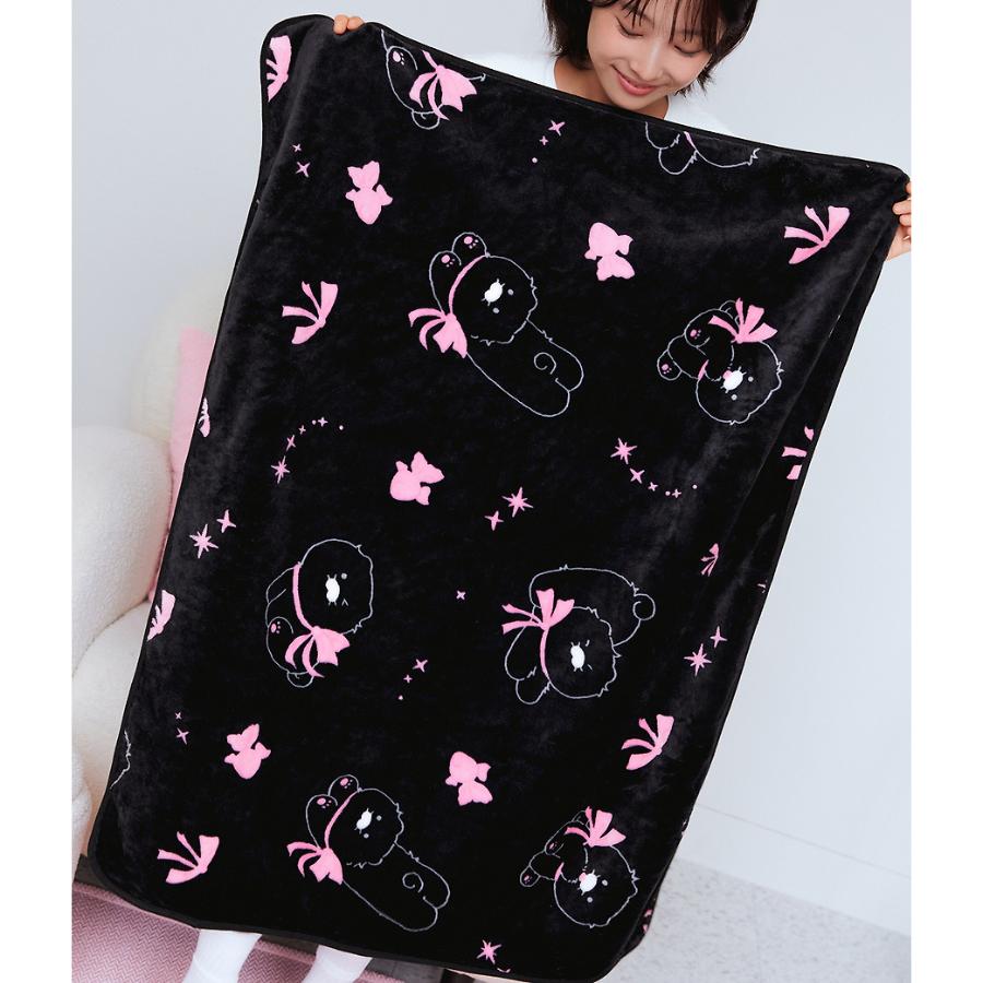 Kakao Friends - Black Choon Pouch Knee Blanket (Choonsik)