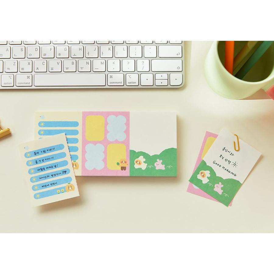 Kakao Friends - Friends Green Life Choonsik 3-Tier Memo Pad (Horizontal)