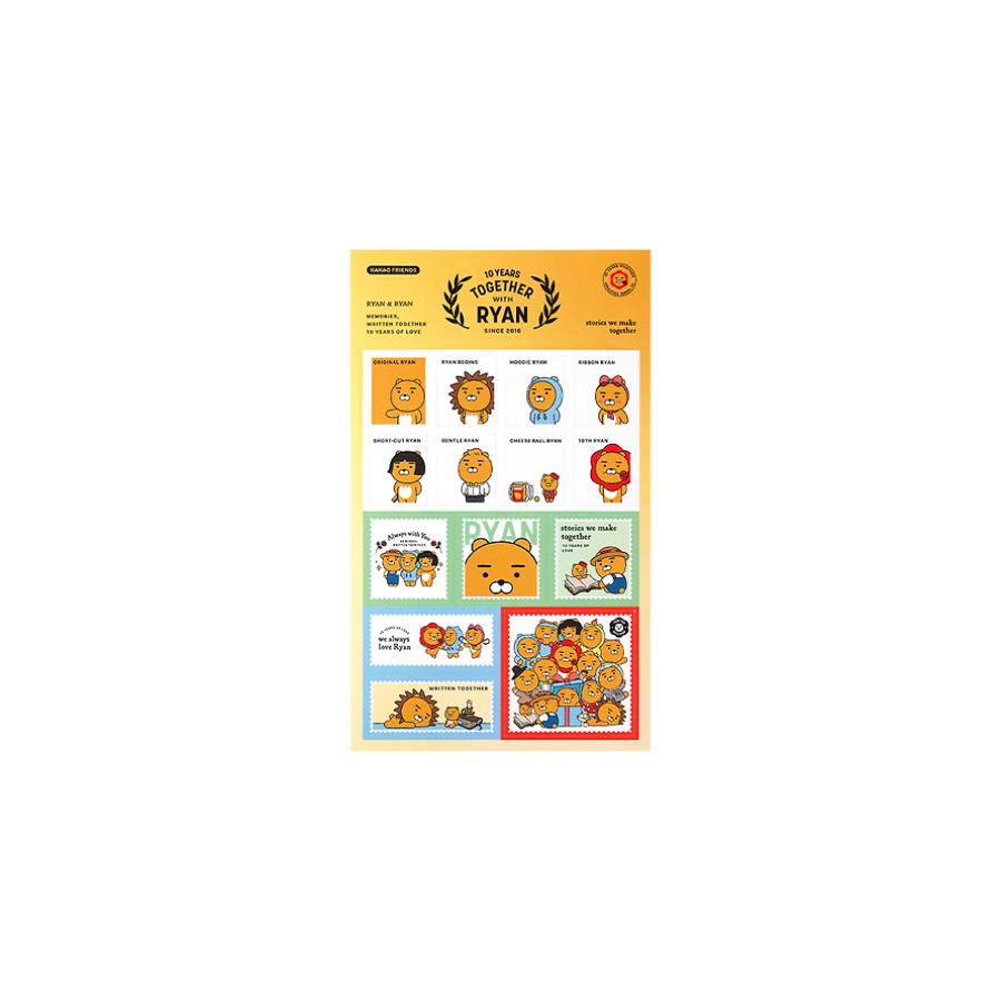 Kakao Friends - Ryan 10th Anniversary Commemorative Stamp Sticker