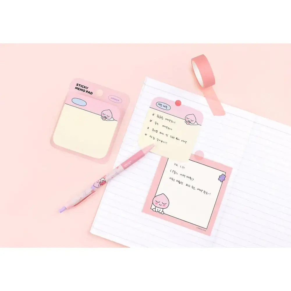 Kakao Friends - Apeach Cutie Sticky Memopad - Kakao Friends - Home & Living, Accessories - Harumio