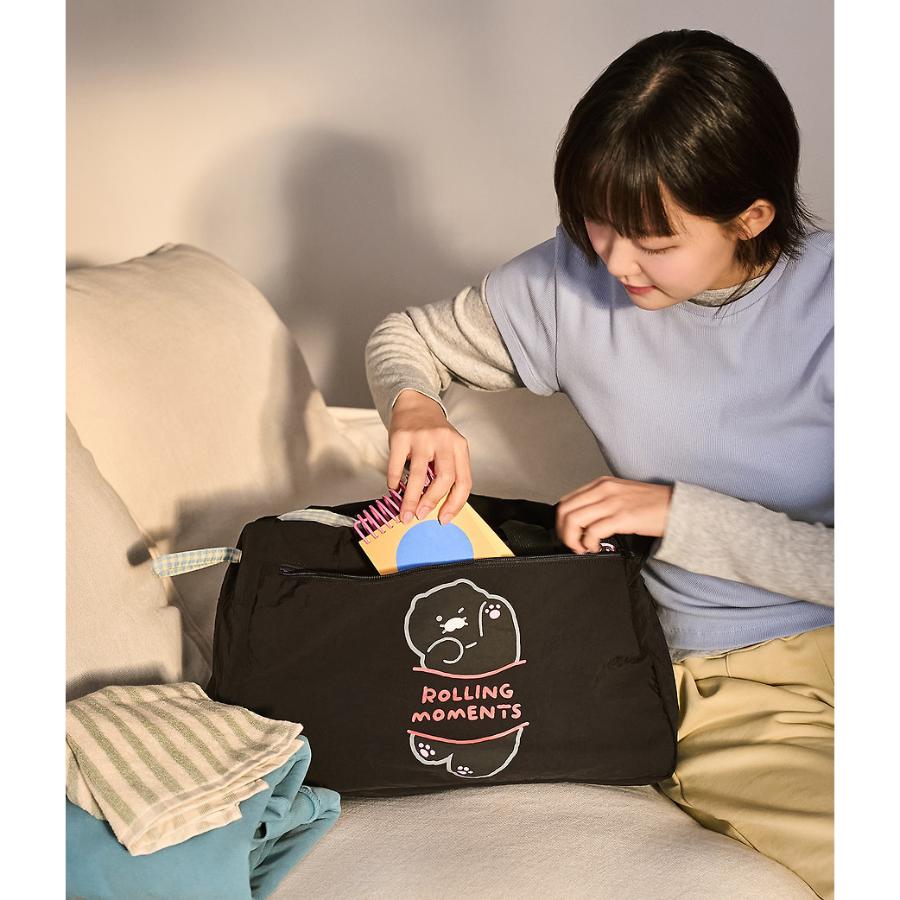 Kakao Friends - Black Choon Foldable Travel Bag (Choonsik)