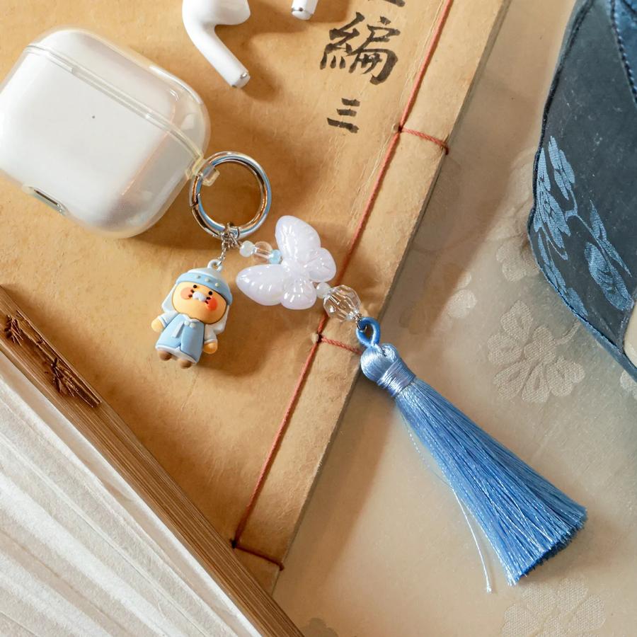 Kakao Friends - Choonsik Hanbok Blue Figure Tassel Strap