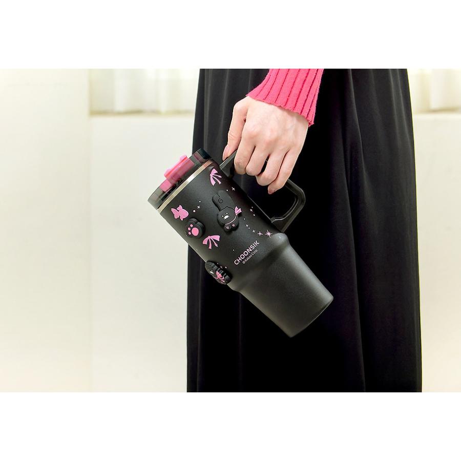 Kakao Friends - Black Choon Magnet Deco Tumbler