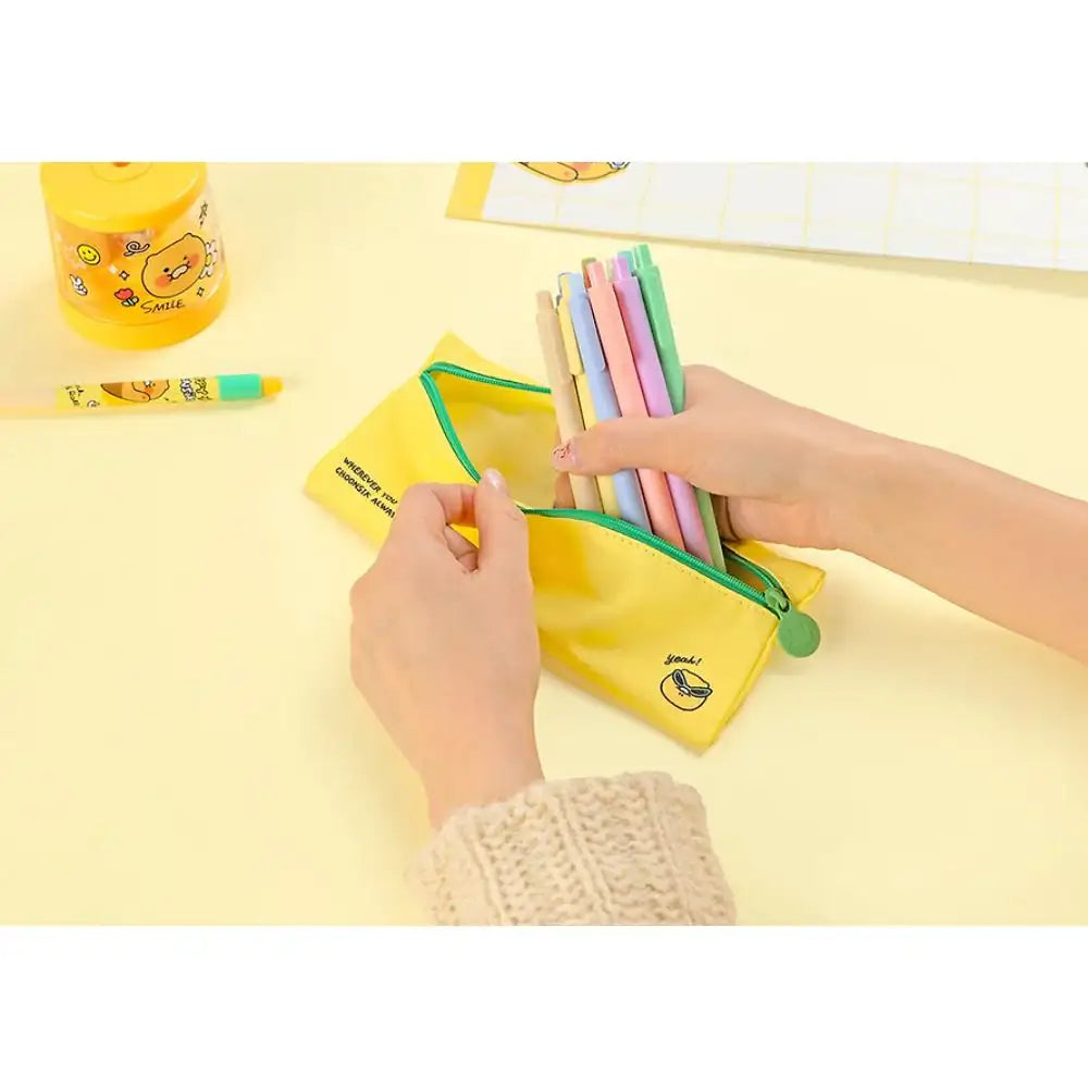 Kakao Friends - Seichee's Choonsik Fabric Flat Pencil Case - Kakao Friends - Pencil Case - Harumio