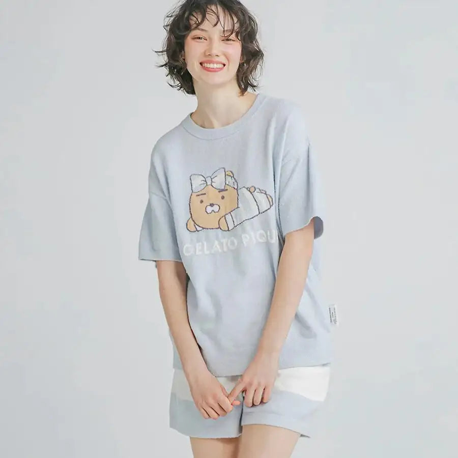 GELATO PIQUE X Kakao Friends - Ryan SMOOTHIE Pullover & Shorts Set - Kakao Friends - Pajama Set - Harumio