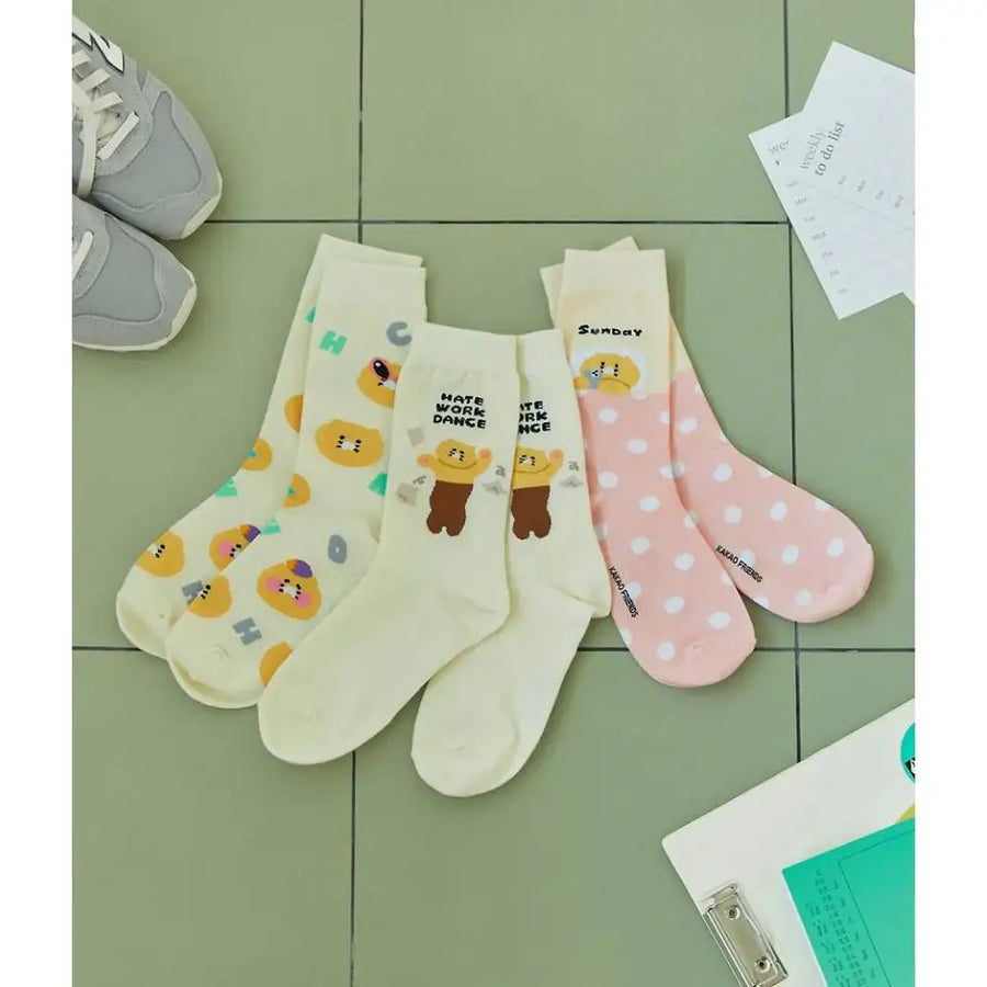 Kakao Friends - Choonsik Comfy Daily Socks - Kakao Friends - Socks - Harumio