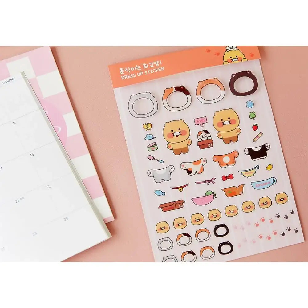 Kakao Friends - Choonsik Dress Up Sticker - Kakao Friends - Sticker - Harumio