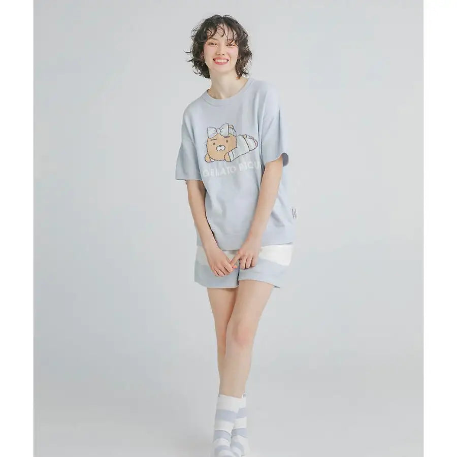 GELATO PIQUE X Kakao Friends - Ryan SMOOTHIE Pullover & Shorts Set - Kakao Friends - Pajama Set - Harumio