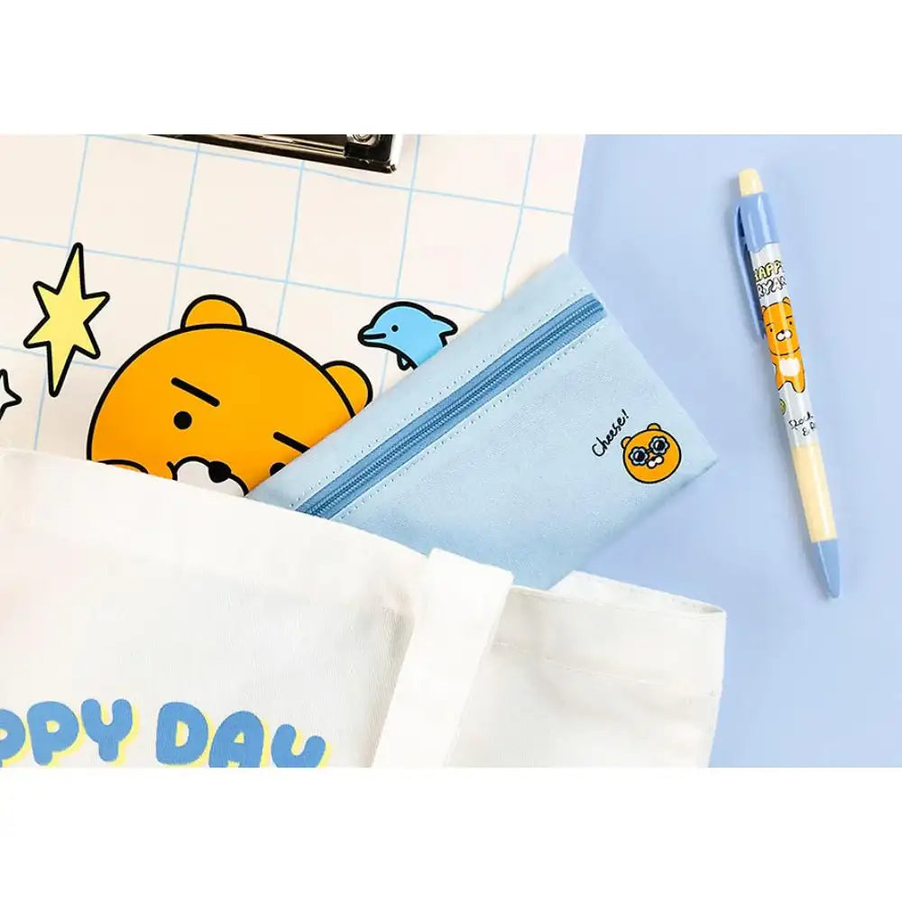 Kakao Friends - Seichee's Choonsik Fabric Flat Pencil Case - Kakao Friends - Pencil Case - Harumio