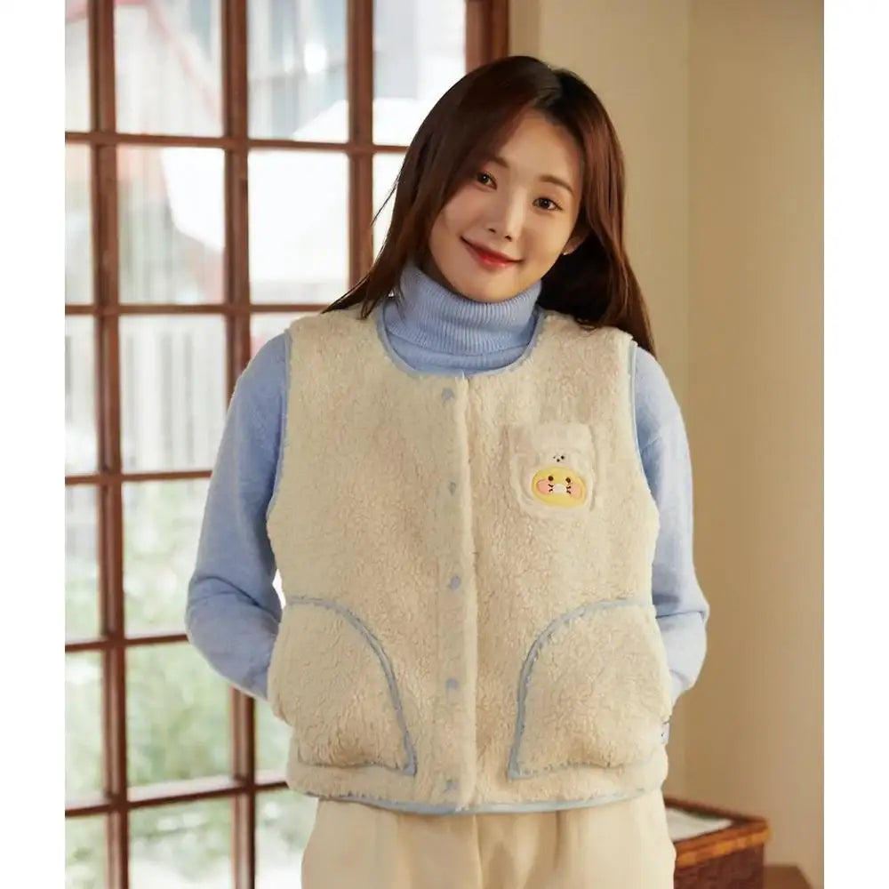 Kakao Friends - Floofy Friends Fleece Vest - Kakao Friends - Vest - Harumio