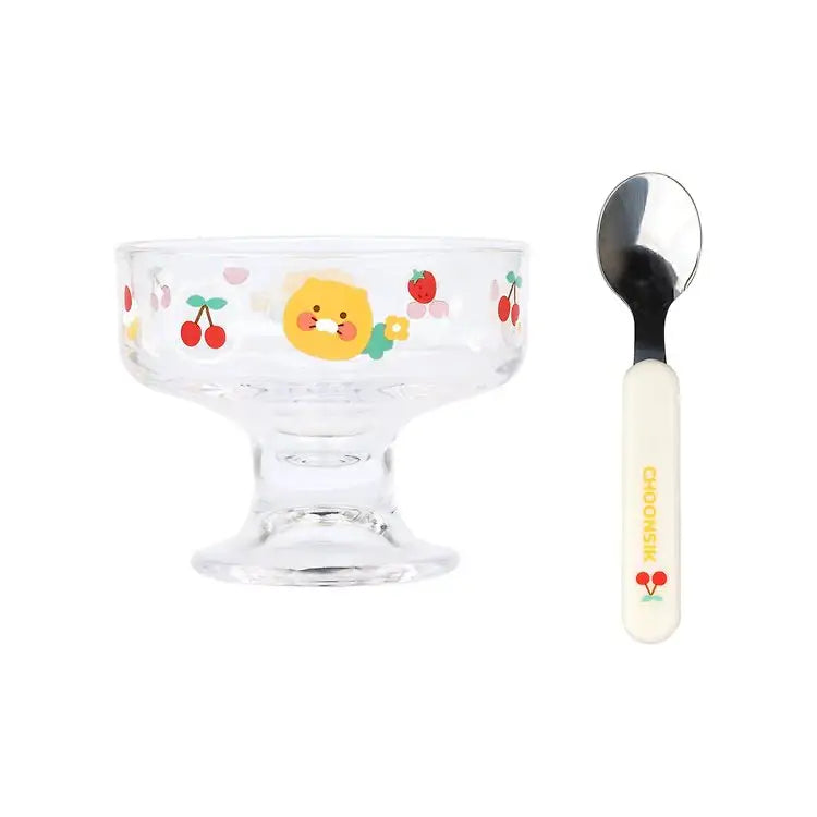 Kakao Friends - Choonsik Ice Cream Bowl & Spoon Set - Kakao Friends - Bowl - Harumio