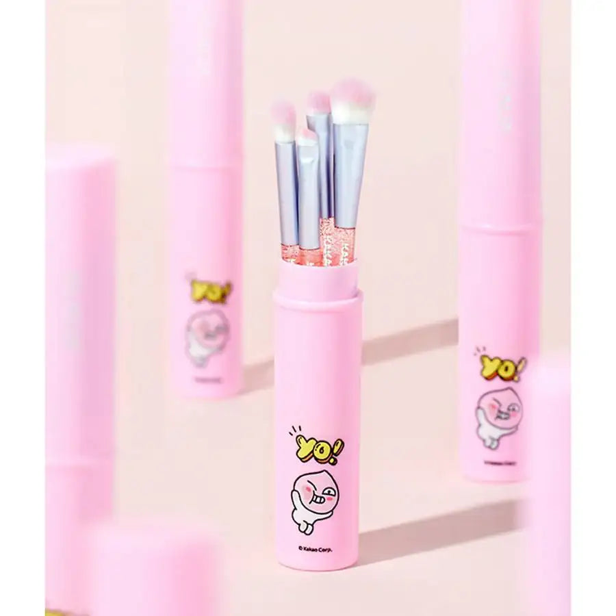 FLALIA x Kakao Friends - Apeach Brush Kit 4 Types - Kakao Friends - Makeup Brushes - Harumio