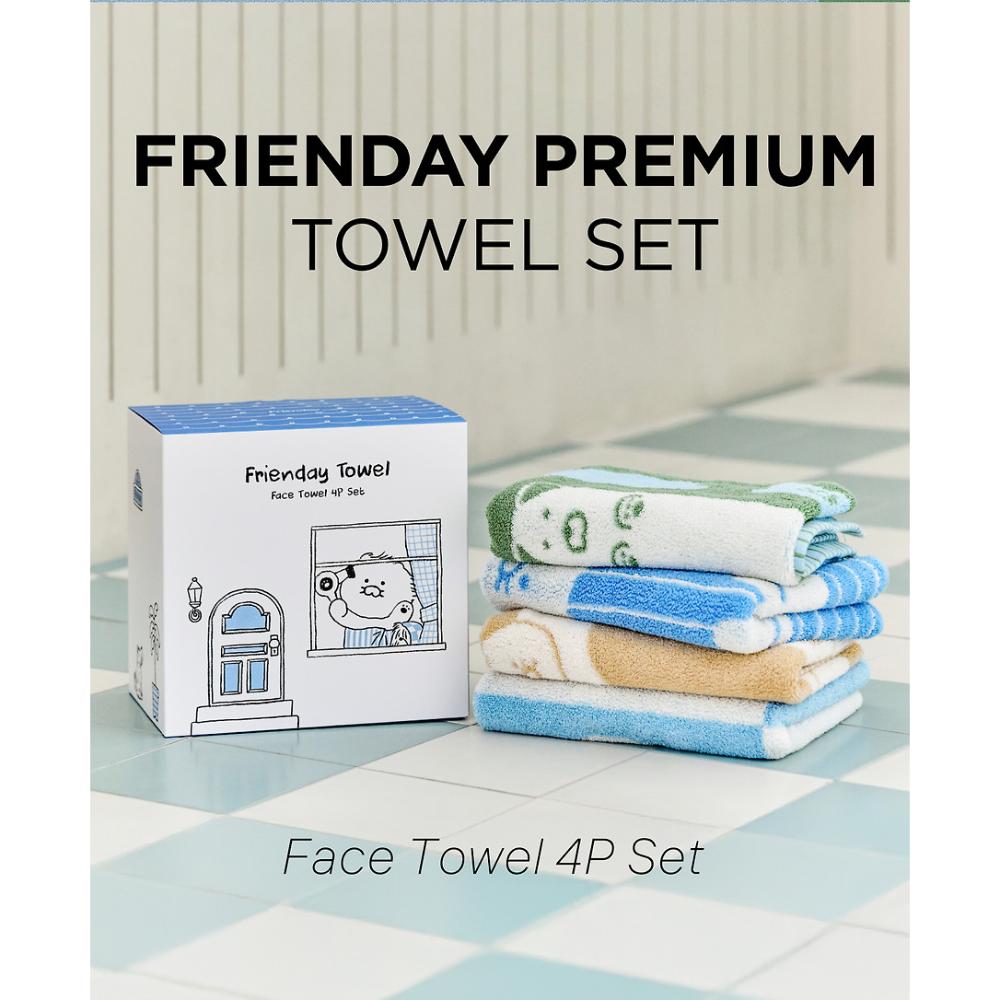 Kakao Friends - FRIENDAY Choonsik Face Towel 4-Piece Set