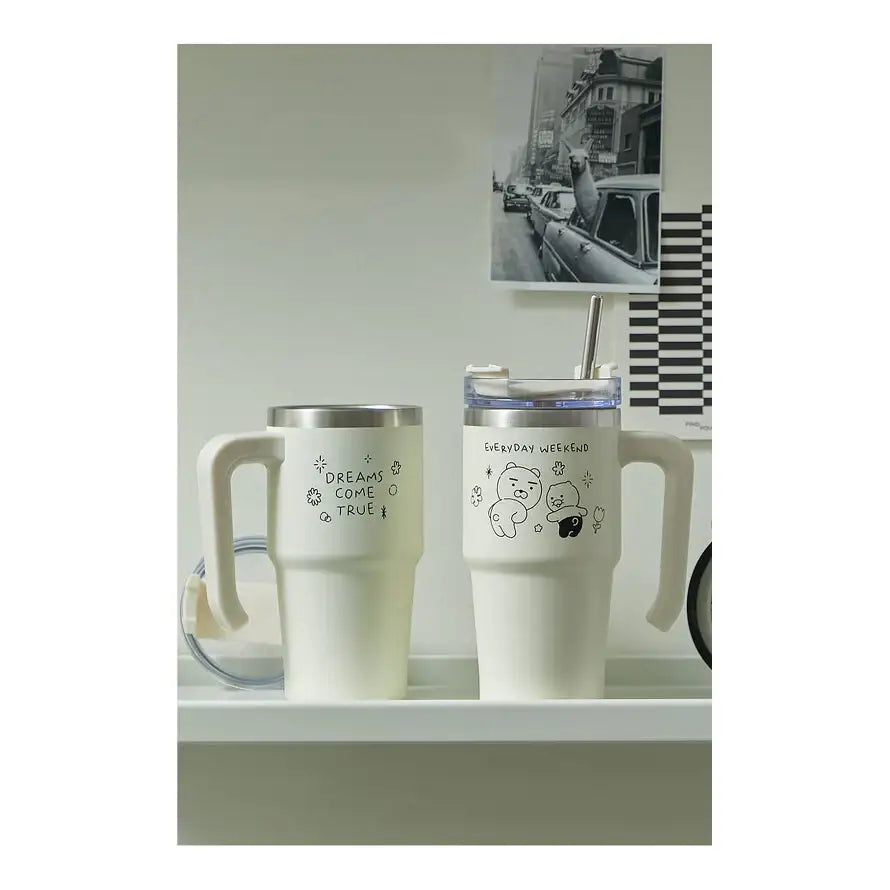 Kakao Friends - Doodle Doodle Ryan & Choonsik Mega Grip Tumbler - Kakao Friends - Home & Living, Accessories - Harumio