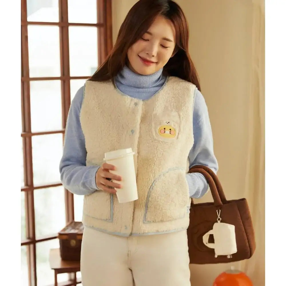 Kakao Friends - Floofy Friends Fleece Vest - Kakao Friends - Vest - Harumio