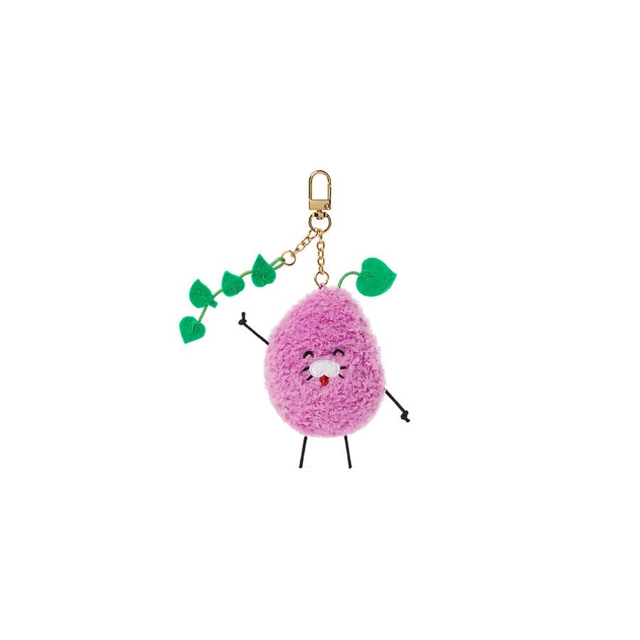 Kakao Friends - Choonguma Smile Guma Mini Fluffy Doll Keyring