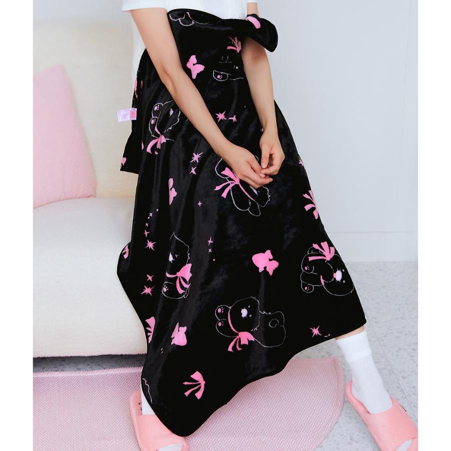Kakao Friends - Black Choon Pouch Knee Blanket (Choonsik)