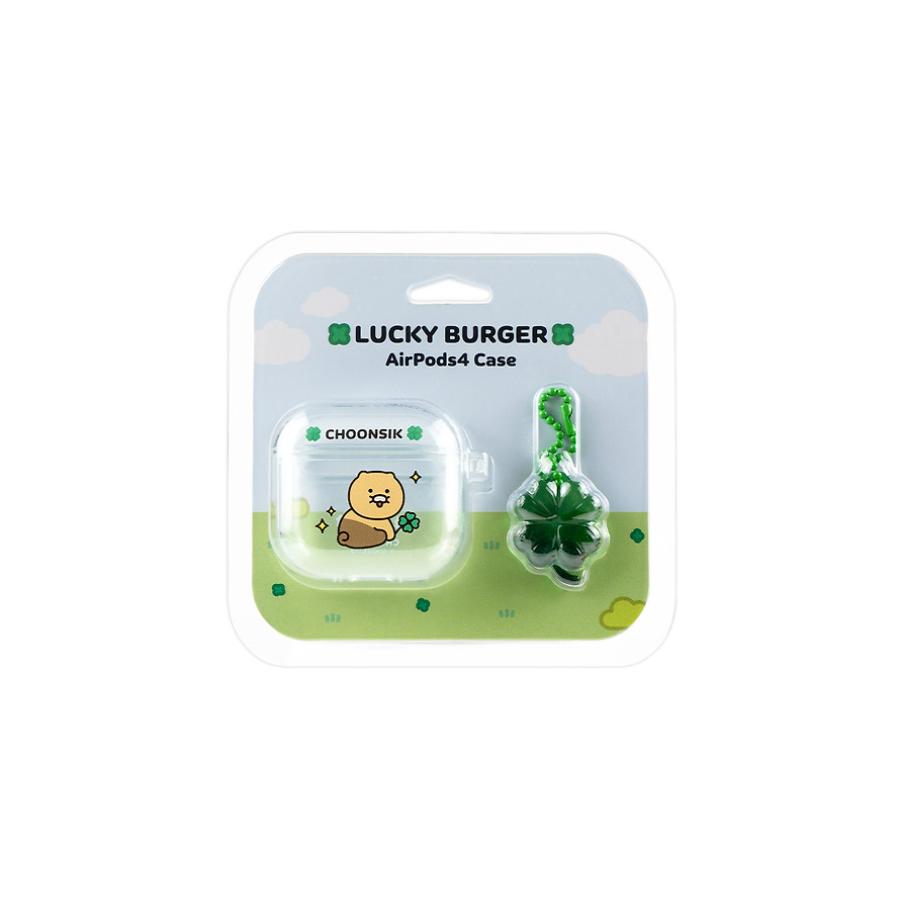Kakao Friends - Lucky Burger Clover AirPods 4 Case (Choonsik)